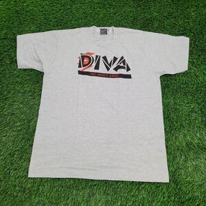 Vintage DIVA Shirt Womens Large 21x27 Gray